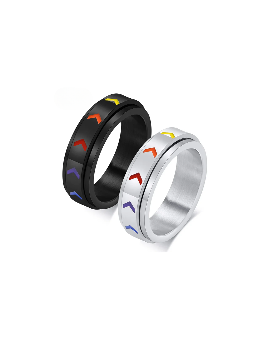 Rainbow Revolve Band Silver